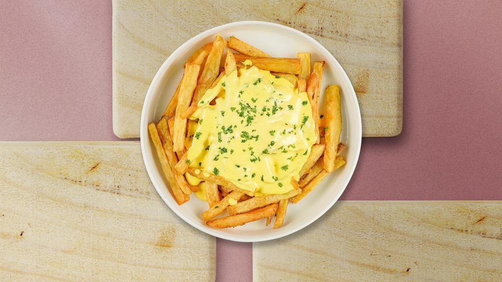 Cheese Fries  · (Vegetarian) Idaho potato fries cooked until golden brown and garnished with salt and melted cheddar cheese.