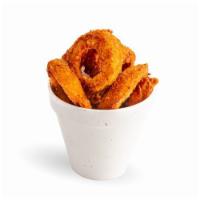 Side Onion Rings · breaded & fried. the crispiest onion rings around (235 cal)
