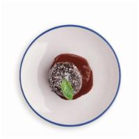 Flourless Chocolate Cake (Gf) · organic chocolate sauce and fresh mint