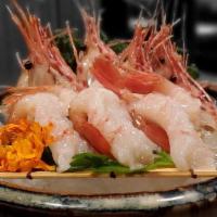 Sweet Shrimp (2 Pieces) 甜虾（两片） · Sweet Shrimp Sushi/ Sashimi （甜虾寿司或刺身）
