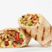 Blackened Chipotle Fajita Wrap · Onion, pepper, cabbage, pico de gallo, avocado, & chipotle crema