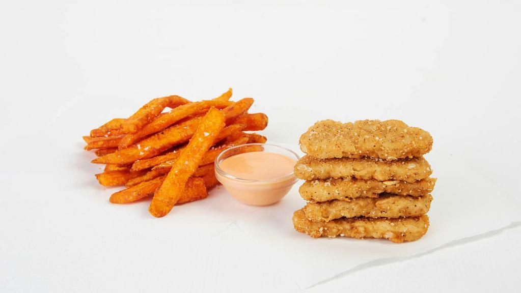 Nugget & Fries · Crispy, golden, hand-battered chick'n nuggets
