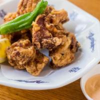 Karaage · Japanese fried chicken with spicy mayo.