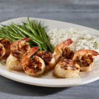 Scallops & Shrimp Skewer  · Sugar sweet yet firm texture scallops perfectly paired with jumbo shrimp (250 cal)
