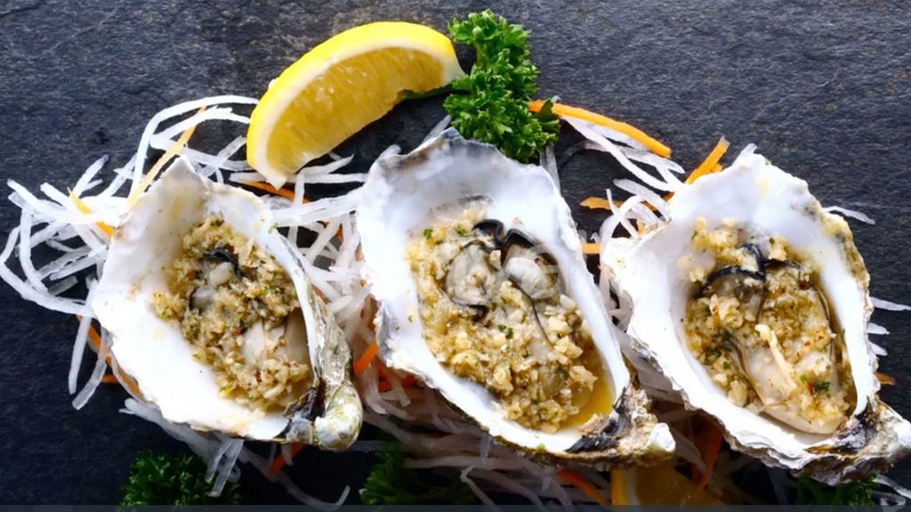 Fried Oysters (3Pcs) · 3 pcs Lightly fried blue point oysters with lemon garlic butter sauce.