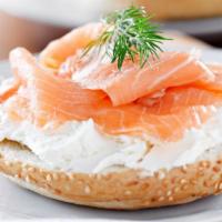 Smoked Salmon And Cream Cheese Bagel · Roll or Bagel - your choice.