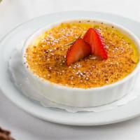 Creme Brulee · Classic French custard with caramelized top.