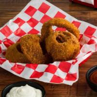 Onion Rings · Hand Breaded Onion Rings Cut Extra Thick