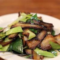 Sliced Salted Pork With Garlic Sprout · 