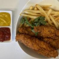 Chicken Tender Basket(4) · Basket comes with your choice of Cajun fries or French fries or sweet potato fries.