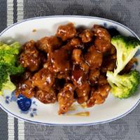 General Tso Chicken · With white rice.