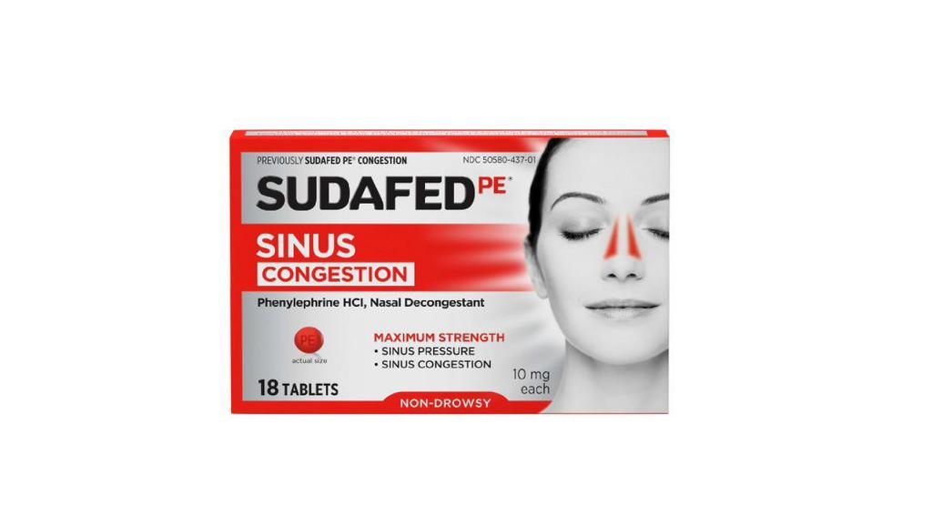 Sudafed Pe Congestion Tablets (18 Ct) · 18 ct