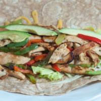 Baja Chicken Wrap · Grilled chicken, bacon, pepper jack cheese, L/T & ranch dressing.