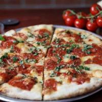 Large Coal Fired Pizza · Crafted with mozzarella, San Marzano tomatoes, pecorino Romano.