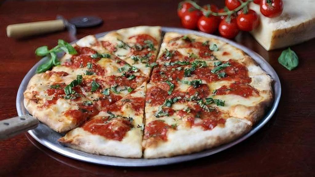 Personal Coal Fired Pizza · Crafted with mozzarella, San Marzano tomatoes, pecorino Romano.