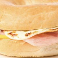 Ham & Egg & Cheese Sandwich · 2 Eggs any style w/ ham & cheese