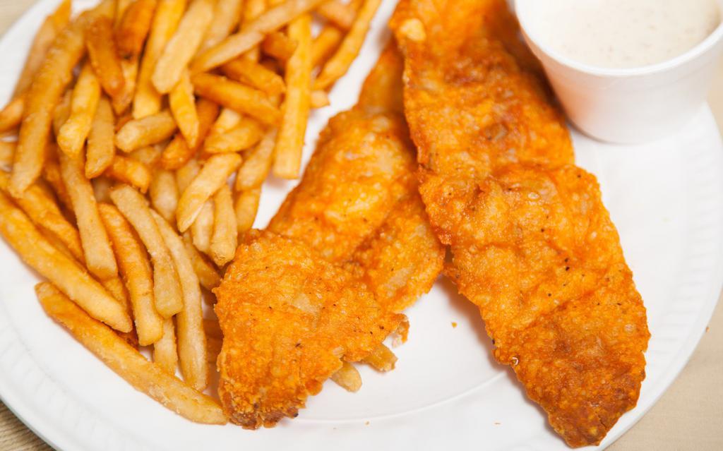 Whiting Fish (2) · Fries or rice and soda.