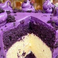 Ube Cheesecake · Gluten free ube cheesecake! Be the first to try this piece of perfection! Eight inches cake ...
