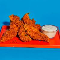 Chicken Tenders · Four crispy fried chicken tenders.