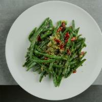 Dry Sautéed String Beans · Spicy. Pickle, hot pepper.