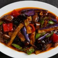 Eggplant With Garlic Sauce · Spicy. Green pepper, red pepper.