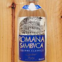 Romana Sambuca | 750Ml · Romana Sambuca Liquore Classico is a unique blend of natural flavor essences and ingredients...