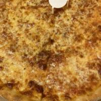 Margherita Pizza · Fresh mozzarella, San Marzano tomatoes, basil, and extra virgin olive oil.
