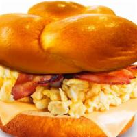 Classic Bacon, Egg, & Cheese · Favorite. Fresh farm eggs, domestic and imported cheese, thick cut bacon.