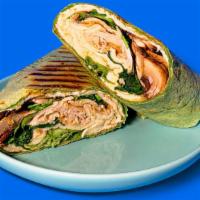 Power Wrap · Egg White, Roasted Turkey, Cream Cheese, Spinach, Cremini Mushroom on a Wrap