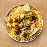 Goat Biryani Theory · Aromatic rice cooked with pieces of goat, Indian spices, and herbs. Served with lightly spic...