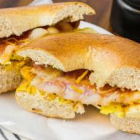 Bobo · Most popular. Bacon, egg, cheese and hash browns on a bagel or roll.