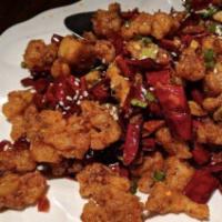 Diced Chicken In Hot Pepper · Very Spicy.