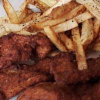 Chicken Tenders · House-breaded and cooked to order, choice of dipping sauce.