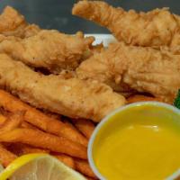 Chicken Tender Basket (6) · Served with your choice of fries.