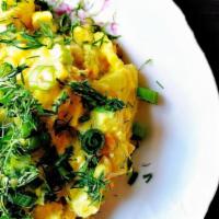 Eggy Potato Salad · dijon mustard, mayo, dill.