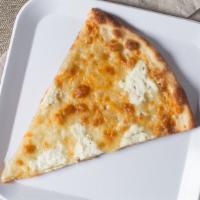 White Pizza · Ricotta, mozzarella, garlic and spices. No sauce.