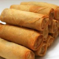 Vegetable Spring Roll · Four pieces.