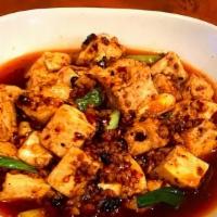 Ma Po To Fu With Minced Chicken · Hot and spicy. Quart. Served with white rice.