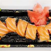 Salmon Lover’S Roll #47 · Crunchy spicy salmon, topped with salmon.