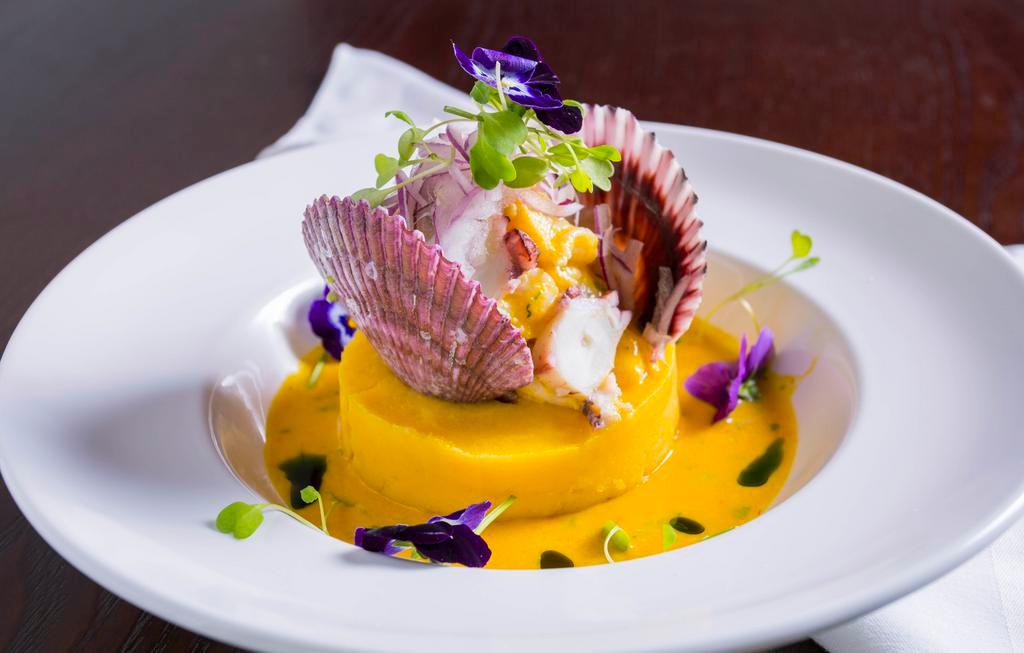 Ceviche Panka · Infused with black squid ink and rocoto cream.
