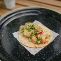 Pollo A La Mexicana Taco · Corn Tortilla with a Chicken stew made with tomato, jalapeno, and onion! . Topped with avoca...