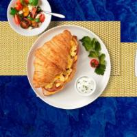 Egg & Cheese Croissant · Scrambled egg and cheese on a buttery croissant.