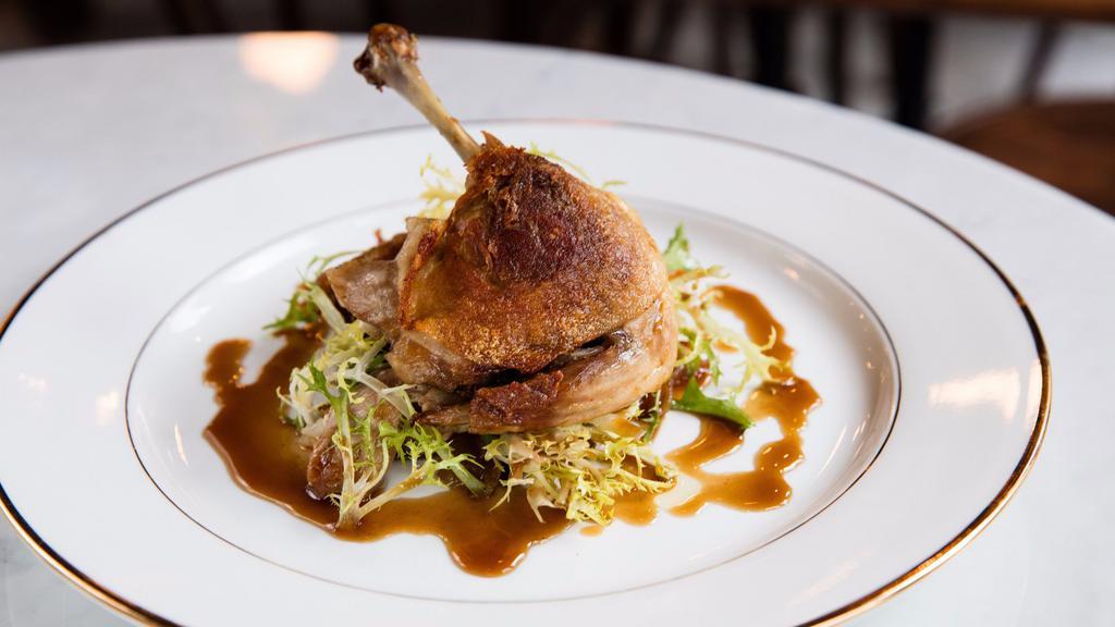 Cuisse De Canard Confite · Confit duck leg, swiss chard, pommes sarladaise