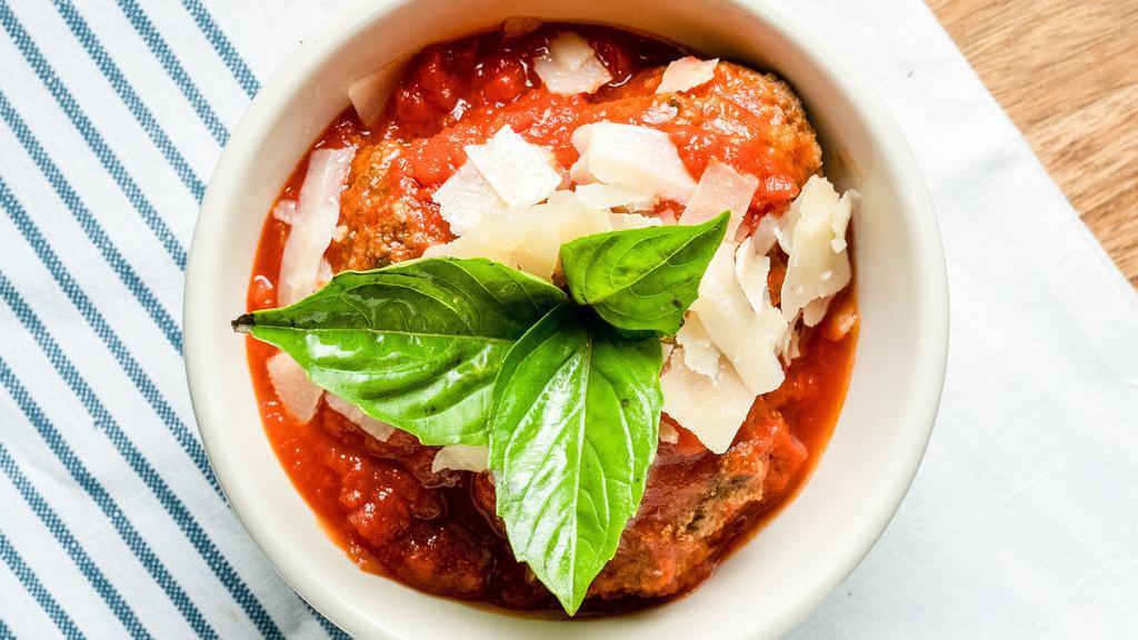 Meatballs · Classic italian meatballs in tomato sauce and parmesan