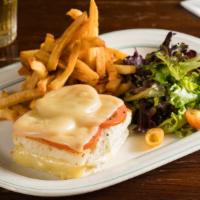 Croque Tomate · Tomato, swiss cheese, bechamel sauce.