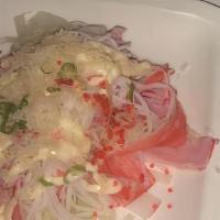Kani Salad · Imitation crab meat crunchy fly fish roe scallion&cucumber