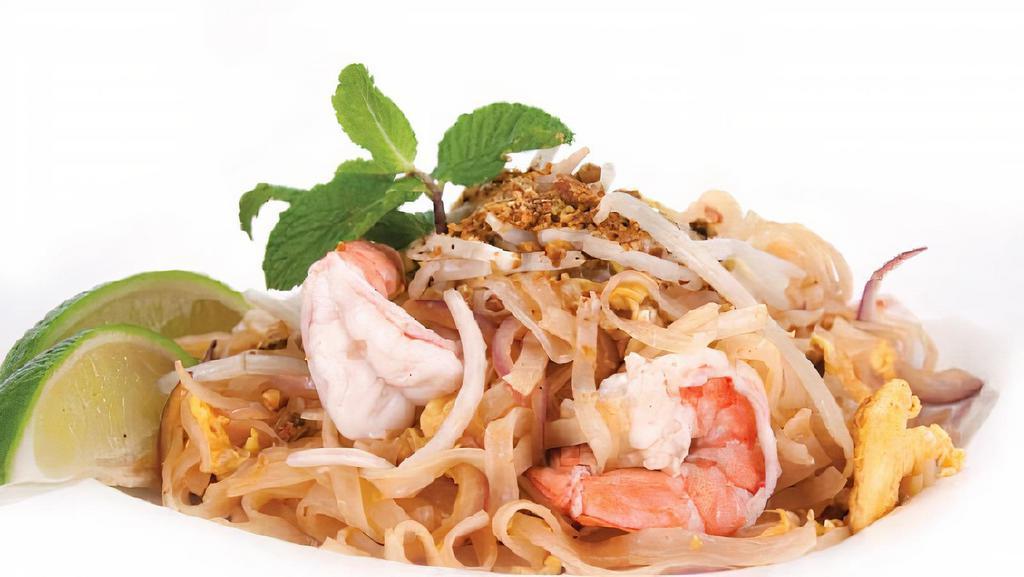 Pad Thai · Spicy. Thai rice fettuccine with a choice of vegetable, chicken, pork, beef or shrimp.