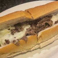 Philly Cheesesteak · With onions. Peppers for an additional charge.