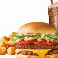 Supersonic® Double Cheeseburger Combo · Double the SONIC® goodness with the SuperSONIC® Cheeseburger. Two juicy, perfectly seasoned,...