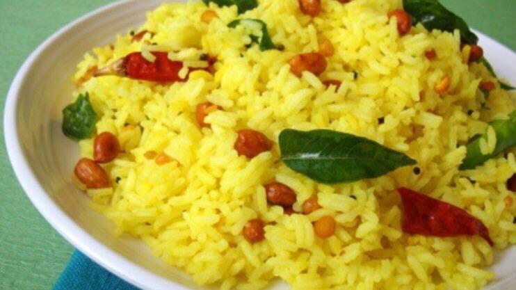 Lemon Rice · Tadka rice flavored with lemon and cilantro.